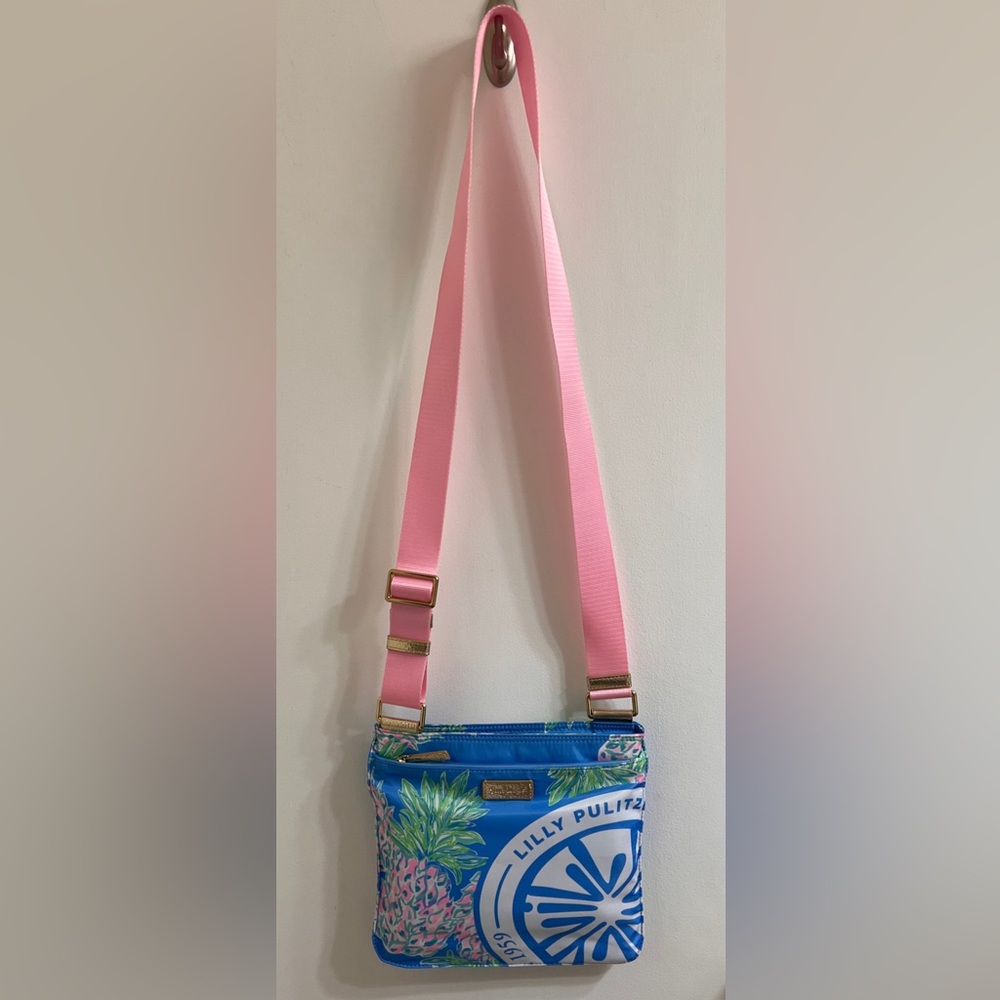 Lilly Pulitzer Pink and Blue Crossbody Bag
